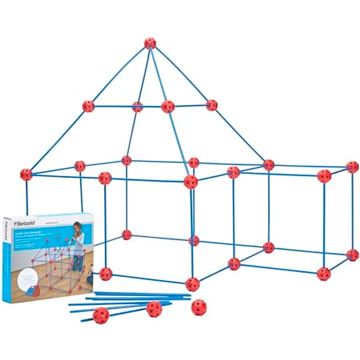 Betzold Großer Steckbaukasten XXL – Lernspielzeug für Kinder mit geometrischen Formen zur Motorikförderung