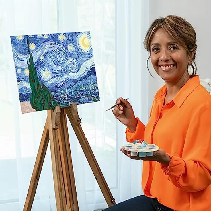 Ravensburger CreArt - Malen nach Zahlen 23518 ART Collection: Starry Night (Van Gogh) ab 14 Jahren – Bild 3