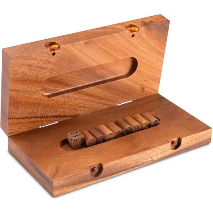 Logoplay Holzspiele Schlange & Leiter Gr. XL, Klappbares Spielbrett für 2-4 Spieler, Spielfeld 14 x 14 cm, Stabiler Holzkasten, Samena-Holz – Bild 6
