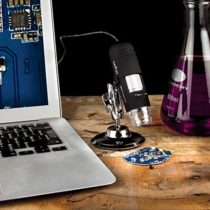 veho VMS-006-DX1, USB-Mikroskop mit 200-facher Vergrößerung, 2-Megapixel HD, Schnappschuss- und Videoaufzeichnung, Aluminium-Stativ – Bild 9