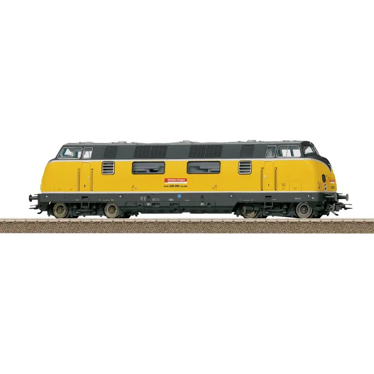 TRIX H0 T22380, Diesellok BR 220 DBG, goldgelb, mit Digital-Decoder und umfangreichen Funktionen, 4 Achsen angetrieben