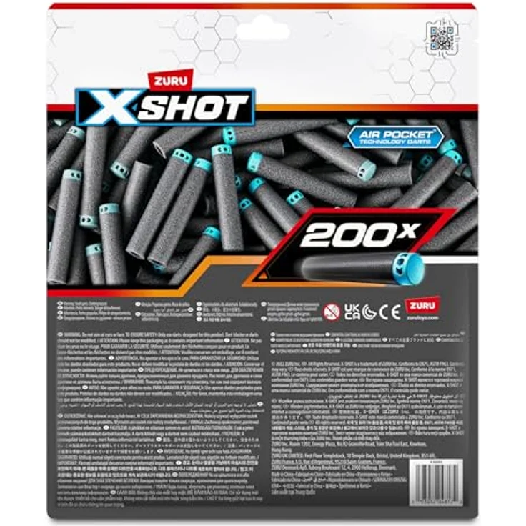 ZURU XShot Nachfüllpack, 200 Schaumstoff-Darts für Blaster-Abenteuer – Bild 2