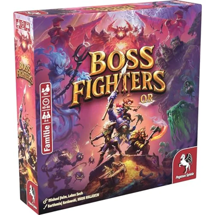Pegasus Spiele Boss Fighters QR, Kooperatives Kartenspiel mit App-Unterstützung für 2–4 Spieler, dynamische Bosskämpfe – Bild 1