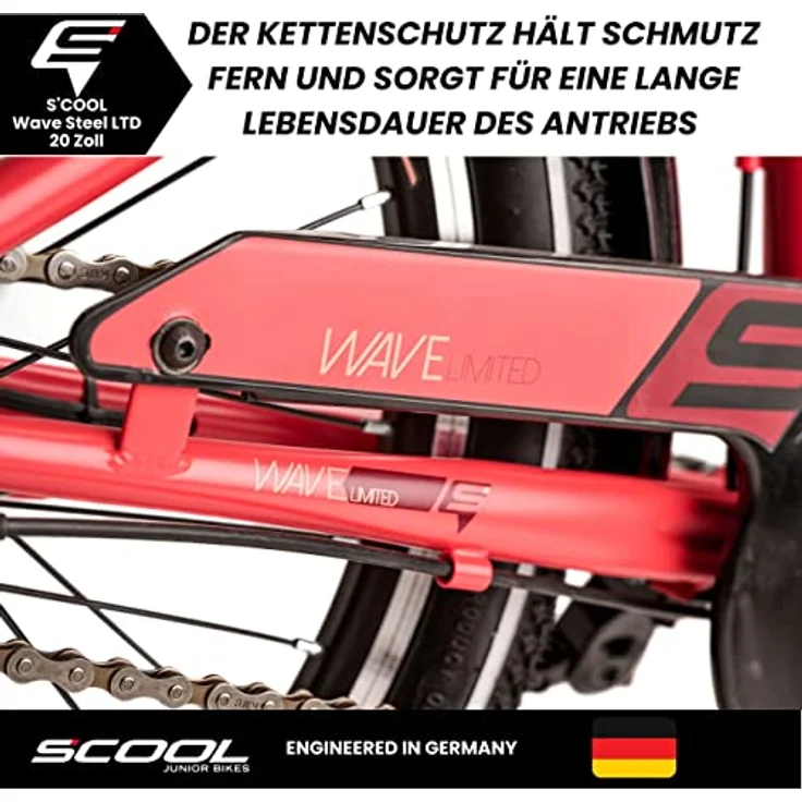 S'COOL Wave Steel LTD Kinderfahrrad | 20, 24 und 26 Zoll | Shimano Nexus Schaltung | All-Terrain Rahmen | Mädchen | Limited-Edition – Bild 4
