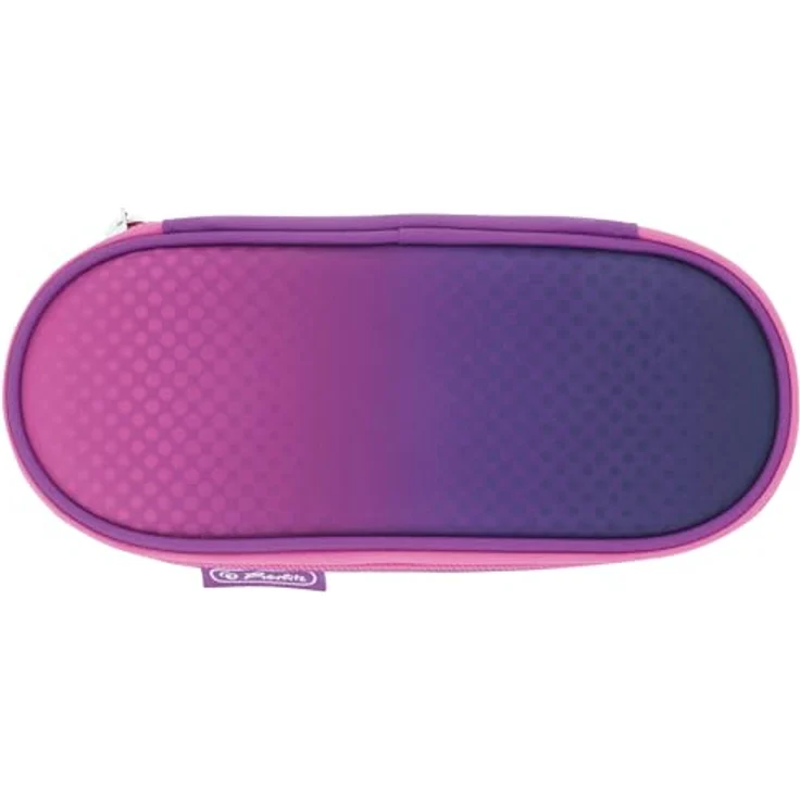 Herlitz Faulenzer Etui Dip Dye Pink/Purple, Federmäppchen mit Reißverschlussfach und Stifteschlaufen – Bild 4