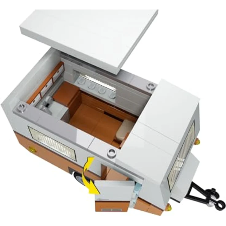 COBI Volkswagen Passat B1 mit Wohnwagen, Modellfahrzeug aus Bausteinen, made in EU – Bild 4