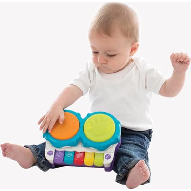 Playgro MANALO Spielzeug Musical Mein 1. Werkstatt, Musikspielzeug mit 2 Modi, 5 Melodien und Lichtspielen – Bild 3