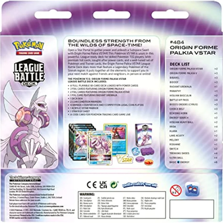The Pokemon Company Pokemon Origin Forme Palkia VSTAR League Battle Deck, leistungsstarkes Deck mit Premium-Foil-Karten und begehrten Power-Karten – Bild 3