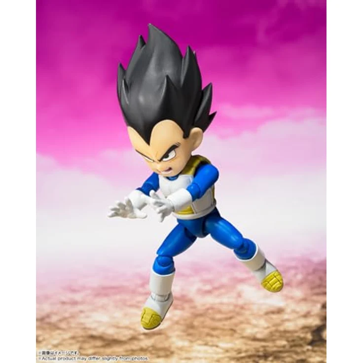 Bandai Dragon Ball Daima S.H.Figuarts Actionfigur Vegeta, Mini 7 cm, detailreich mit Zubehör in Fensterbox – Bild 7