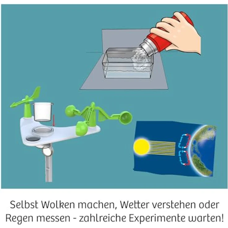 KOSMOS 636142 Wetterstation, Experimentierkasten mit Windmesser, Kompass und Thermometer für Kinder ab 8 Jahre – Bild 3