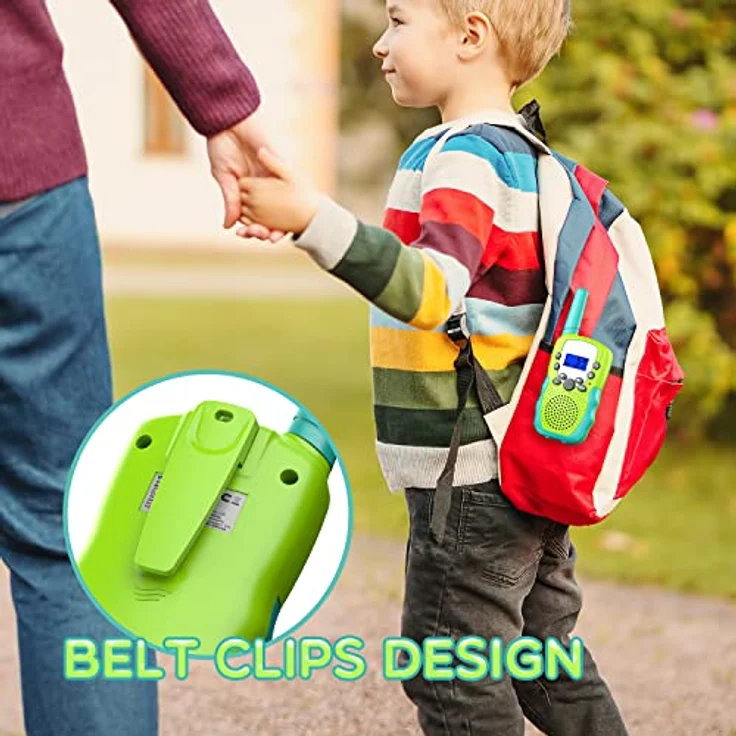 Kearui Walkie Talkies für Kinder, 8 Kanäle, VOX Funktion & Tastensperre, für Jungen & Mädchen ab 4 Jahren, Grün – Bild 5