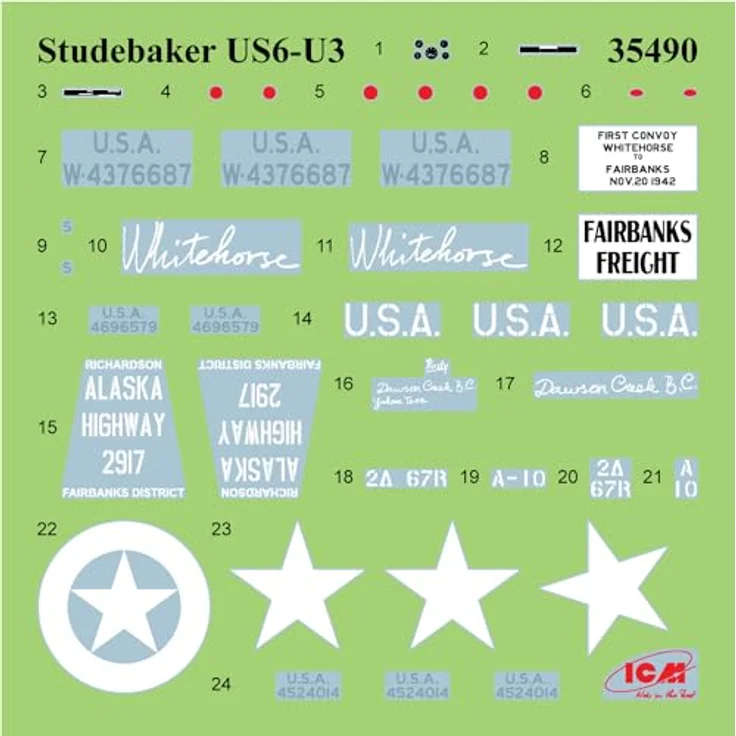 ICM Studebaker US6-U3, Modellfahrzeug im Maßstab mit detailgetreuer Nachbildung eines historischen US-Militär-Lkw – Bild 6