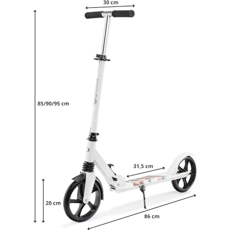 HyperMotion CITY SWIFT Winter Fox - Zweirädriger Roller für junge Erwachsene mit Stoßdämpfer - 100kg, hellgrau – Bild 8