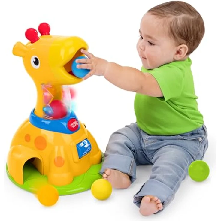 Bright Starts Spinnin' Spots Giraffenball Spielspielzeug mit Musik und Licht, für Ursache & Wirkung und Feinmotorik, ab 6 Monaten, Unisex – Bild 4