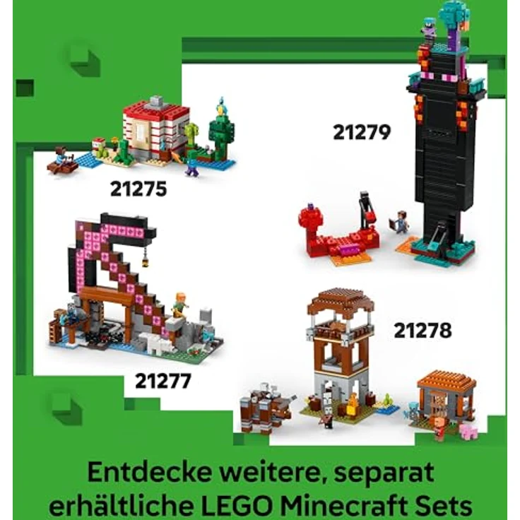 LEGO Minecraft 21276 Der Creeper™ Bausatz, 21 cm große bewegliche Actionfigur mit 665 Teilen und verstecktem TNT-Block – Bild 9