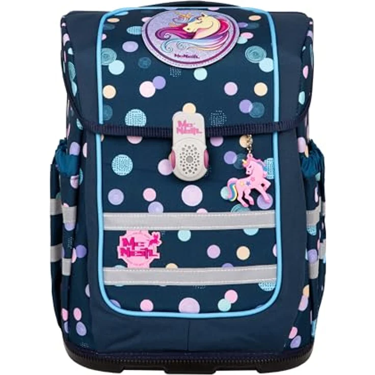McNeill Schulranzen-Set COMPACTO, 5tlg. - Kollektion 2024 (POLLY), ergonomisch, verstellbare Gurte, Hauptfach 27 x 38 x 17 cm – Bild 3
