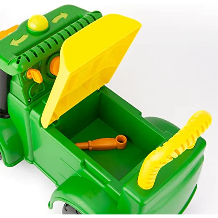 John Deere Ride On Johnny Tractor, Aufsitz-Spielzeugtraktor mit Lichtern, Soundeffekten und interaktiven Funktionen für Kinder ab 12 Monaten – Bild 2