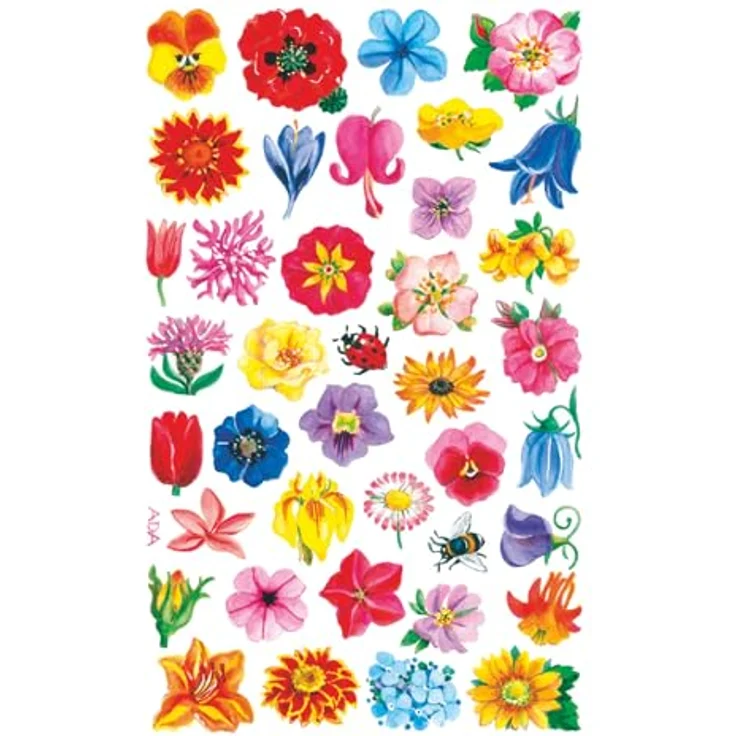 AVERY Zweckform Aufkleber 54304 Blumen, 114 selbstklebende Etiketten, mehrfarbig – Bild 2