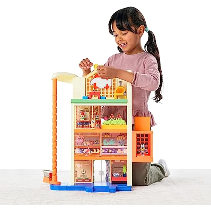 Moose Bluey: Nákupní centrum s písluenstvím Hrací set, 55 cm hoch mit 45 Soundeffekten und Licht, inkl. exklusive Bluey- und Bingo-Figuren – Bild 4