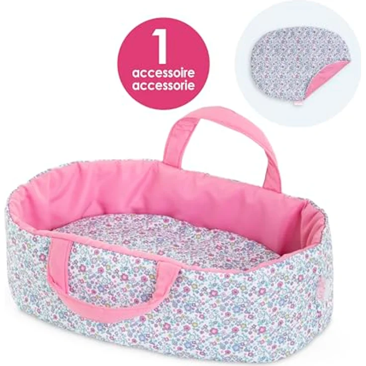 Corolle Blumenkörbchen für Puppen, Zubehör mit wendbarem Kissen und Decke, 30 cm, ab 18 Monate – Bild 3
