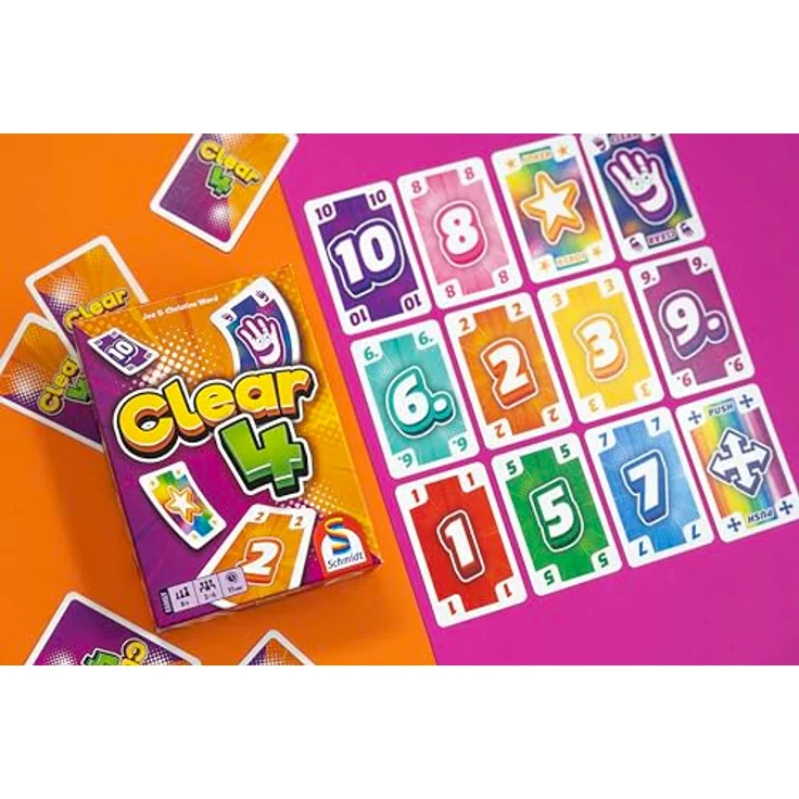Schmidt Spiele 49473 Clear 4, Kartenspiel der Klein und Fein Serie, für 2-6 Spieler, ab 8 Jahren, Spieldauer ca. 15 Minuten – Bild 2