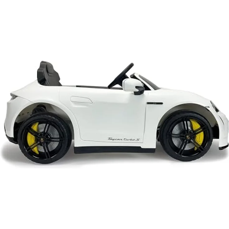 INJUSA Elektroauto Porsche Taycan 12 V, mit Rückwärtsgang, Fernbedienung, Lichtern und Geräuschen, für Kinder 2-4 Jahre, Weiß – Bild 3