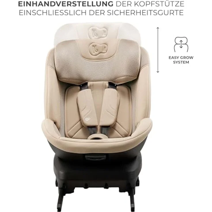 KinderKraft Xpedition 3, Reboarder nach ECE R129/i-Size Norm, bis 105 cm, 360° Drehfunktion, verbesserter Seitenschutz SPS+, schaumstoffgepolstert – Bild 12