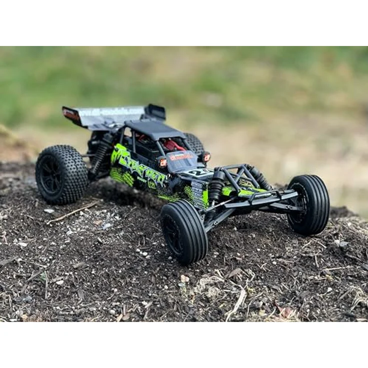 DF Models Crusher Race Buggy V2 – 1:10 RTR 2WD, bis zu 40 km/h, spritzwassergeschützte Elektronik, blau – Bild 5
