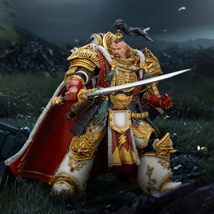 JOYTOY Warhammer The Horus Heresy Actionfigur White Scars Jaghatai Khan Primarch of the Vth Legion, 19 cm, beweglich, premium Sci-Fi Design, hochwertiges PVC und ABS – Bild 2