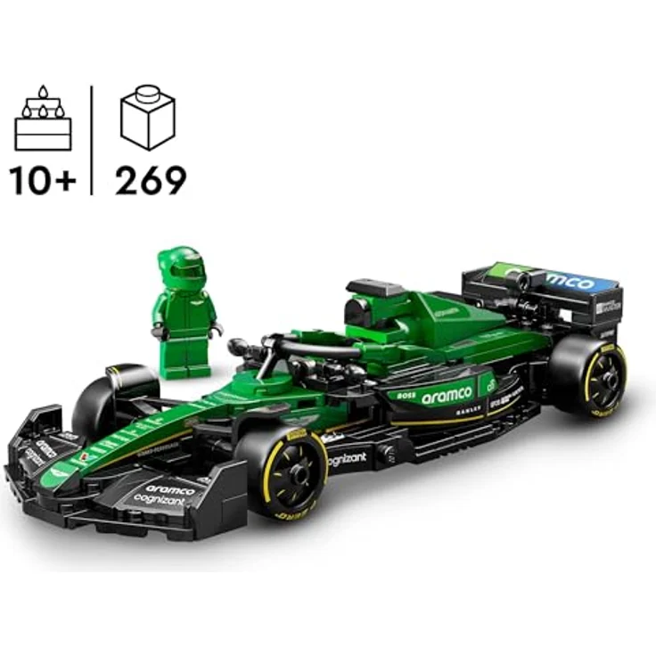 LEGO Speed Champions Aston Martin Aramco F1 AMR24 Rennauto - Spielzeug mit Formel 1 Minifigur - baubares Modellauto für Jungen und Mädchen ab 10 Jahren und erwachsene Motorsport Fans 77245 – Bild 2