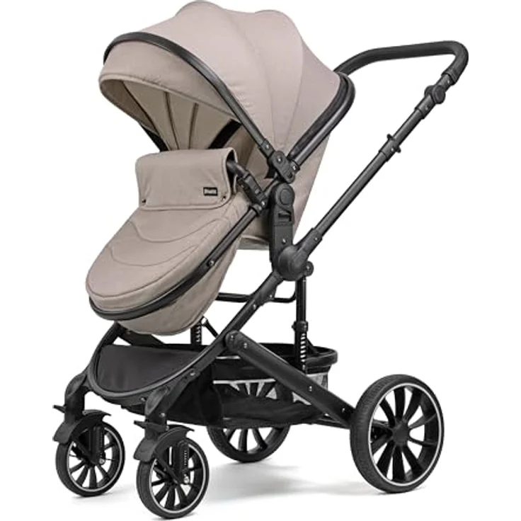 Pixini Kinderwagen Kalani 3in1 Kombikinderwagen, inkl. Babywanne & Buggy & Auto-Babyschale (taupe) – Bild 3
