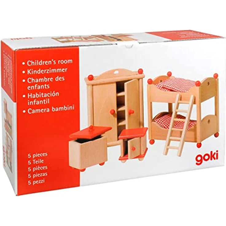 Goki 51953 - Puppenmöbel Kinderzimmer – Bild 4