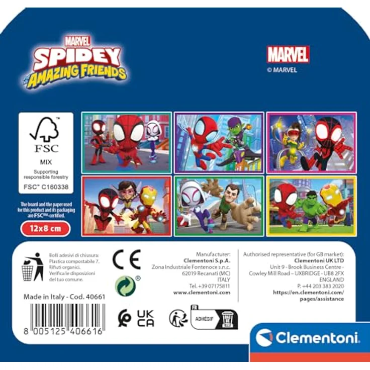 Clementoni Marvel Spidey and His Amazing Friends 6 Würfel Puzzle Kinder - Sensorik- & Motorikspielzeug für Kinder ab 3 Jahren 40661 – Bild 3