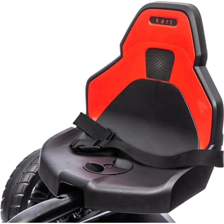HOMCOM Go-Kart Kinderfahrzeug mit verstellbarem Sitz, Tretauto, Outdoor, für Kinder, Rot, Handbremse, 4-fach verstellbarer Sitz, EVA-Räder – Bild 10
