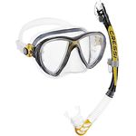 Cressi Big Eyes Evo Alpha Ultra Dry Schnorchelset Schnorcheln Set mit Schnorchel und Taucherbrille wasserdichte Tauchmaske Anti-Fog Anti-Leck aus Gehärtetem Glas Premium Dry Schnorchel für Erwachsene