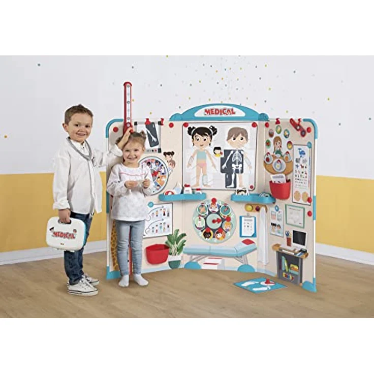 Smoby - Kinderarztpraxis - Faltbare Praxis für Kinder, Vorschul-Rollenspiel, große Klappbare-Kinderpraxis, für Kinder ab 3 Jahren – Bild 4