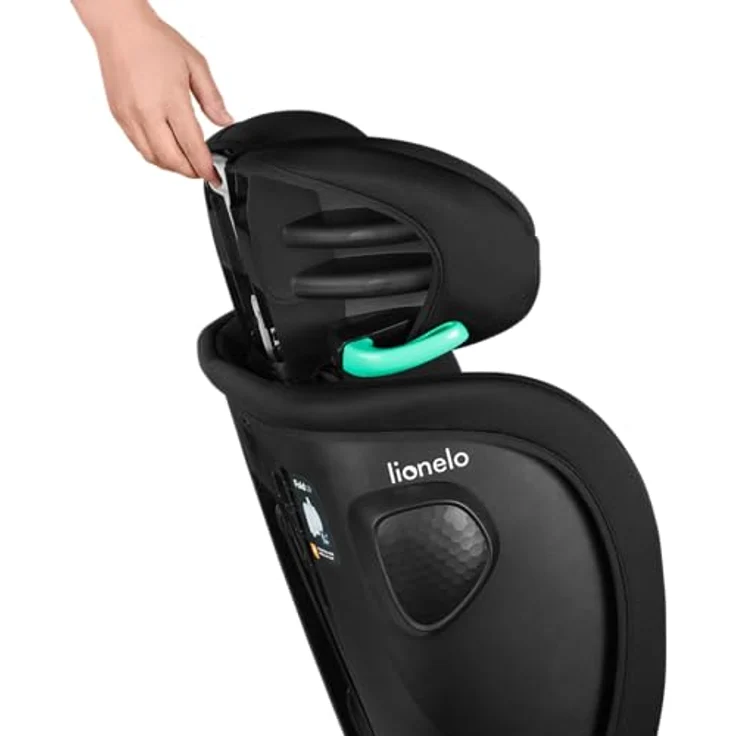 lionelo Autokindersitz NELLY I-SIZE, klappbar, verstellbare Kopfstütze, 4 Neigungspositionen, reduziertes Einsatzsystem, ab Geburt bis 36 Monate – Bild 8