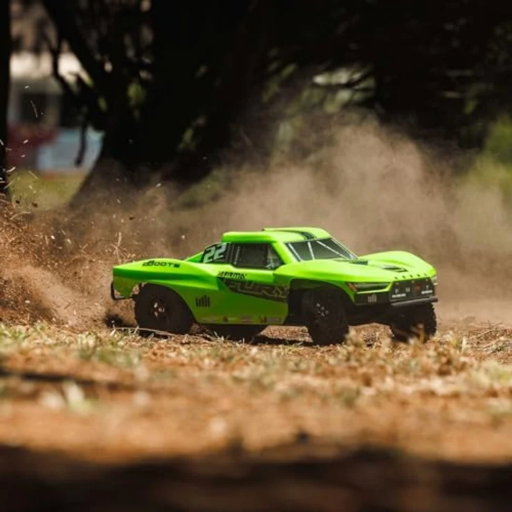 ARRMA Fury MEGA 550 2WD, Ferngesteuertes Auto, RC Auto 1/10, über 30 km/h, aufrüstbar, inkl. Zubehör, Grün – Bild 5