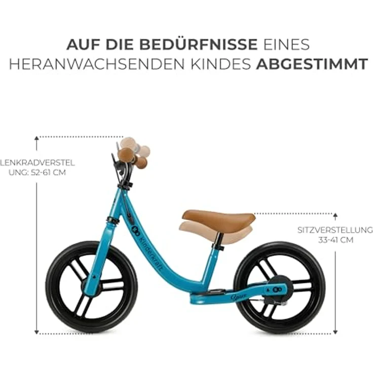 Kinderkraft SPACE2 Laufrad, Höhenverstellbar, 12 Zoll Schaumstoffreifen, Metall, ab 2 Jahre, modernes Design, rutschfester Griff – Bild 4