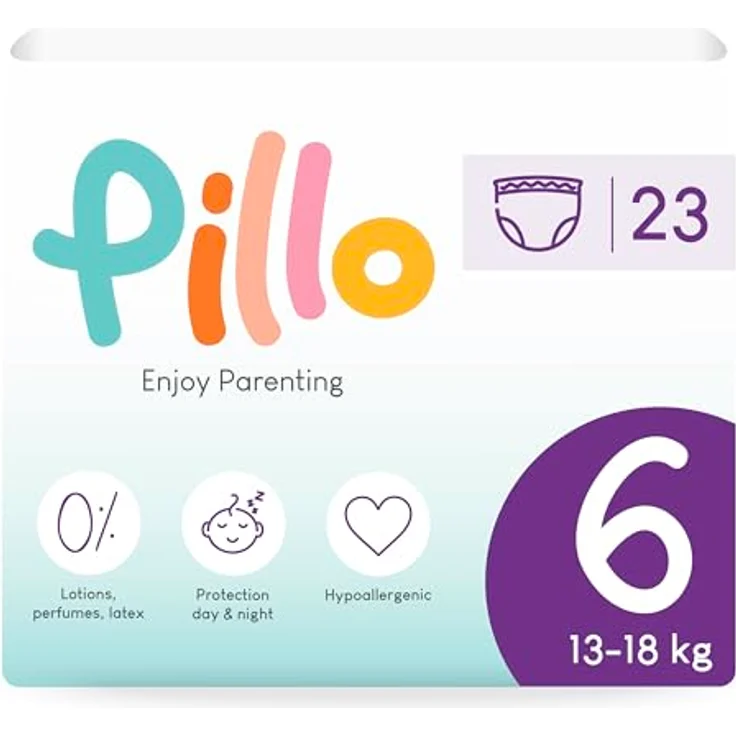 Pillo Premium Pants XL Size 6, Einweg-Windelhöschen für Kinder, 13-18 kg, atmungsaktiv, 23 St. – Bild 1