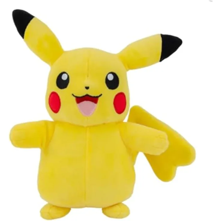 Pokémon PKW3373-20cm Plüsch - weibliches Pikachu, offizielles Plüsch