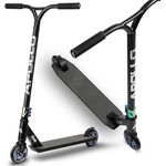 Apollo Stuntscooter Hawk - Freestyle Kickscooter für Kinder und Erwachsene, Kinderroller, Trick Roller für Jungen und Mädchen ab 6 Jahren, Stunt Scooter für Beginner und erfahrene Kids, Stunt Roller - HQ Aluminium Rahmen, 110mm PU-Scooter Rollen, ABEC 9 Kugellager (Schwarz)