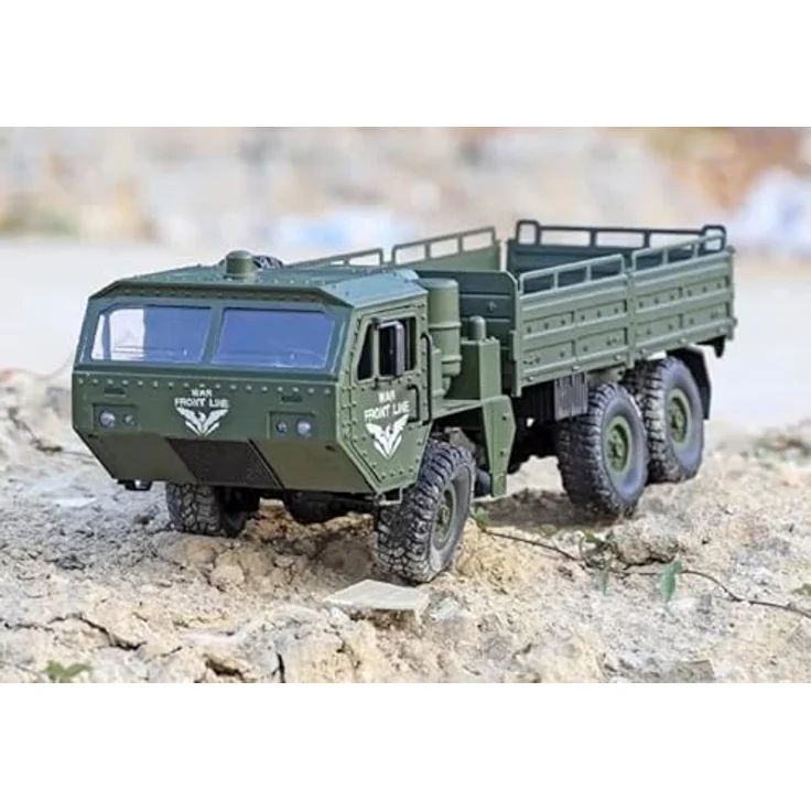efaso RC-Truck Q75 ferngesteuerter Geländewagen - RC LKW 1:16 mit Allradantrieb und LED-Beleuchtung, grün – Bild 4