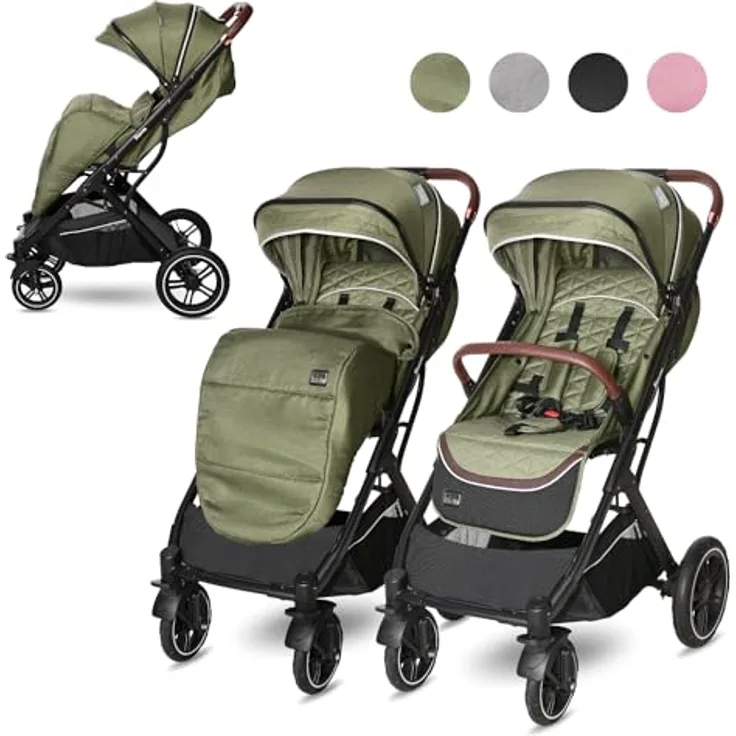 Lorelli Storm Buggy Fußsack mit Rollen, aus PU, verstellbar, Farbe: Grün