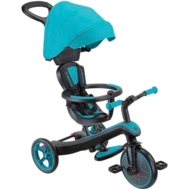 Globber Explorer Trike 4in1 Pro in Türkis – Kinderfahrzeug mit höhenverstellbarem TPR-Sitz – Bild 2