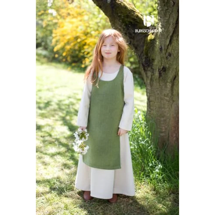 Burgschneider Kinderüberkleid Ylva, Lindgrün (116) aus Baumwolle, Historisch - Early Medieval, Viking – Bild 4