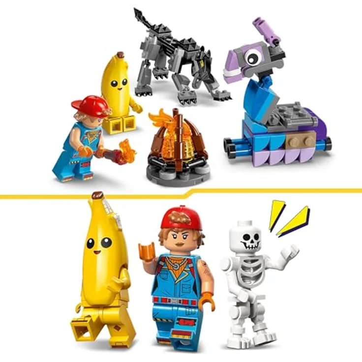 LEGO Fortnite Peely & Sparkplug’s Camp Toy 77075, inkl. Wolf & Vorratslama Figuren, Campfire und 3 Minifiguren, Geschenk für 7+ Jahre alte Jungen und Mädchen – Bild 5