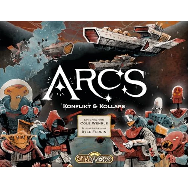 Spielworxx ARCS, Grundspiel Expertenspiel für 2-4 Spieler, ab 14+, 60-120 Min, Sci-Fi Strategie mit 100 Holz-Raumschiffen und 18 Sonderwürfeln, Deutsch – Bild 1