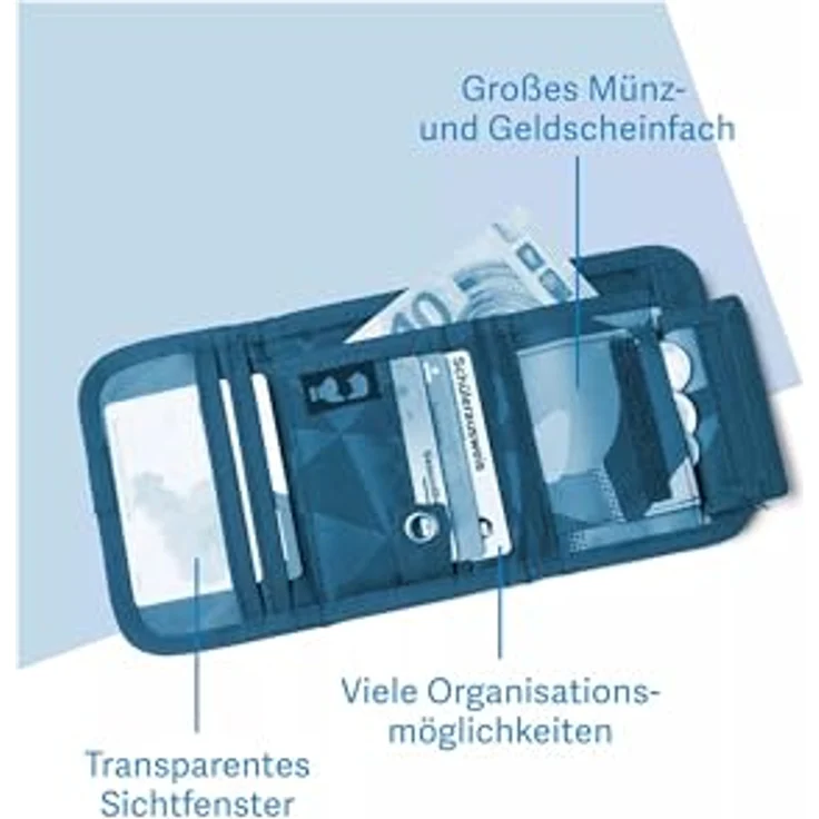 Satch Geldbörse, Kinderportemonnaie aus 100% recyceltem Polyester mit Fächern für Scheine, Münzen, Ausweise und Karten – Bild 2