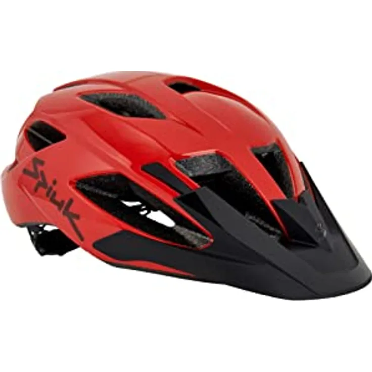 Spiuk Kaval Helmet, belüfteter Fahrradhelm für Straße und Berge, rot, L